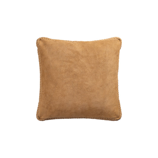 Suky Kamel Suède Leren Kussen Vierkant Set van 2 - 2 Sets 45x45x8 cm