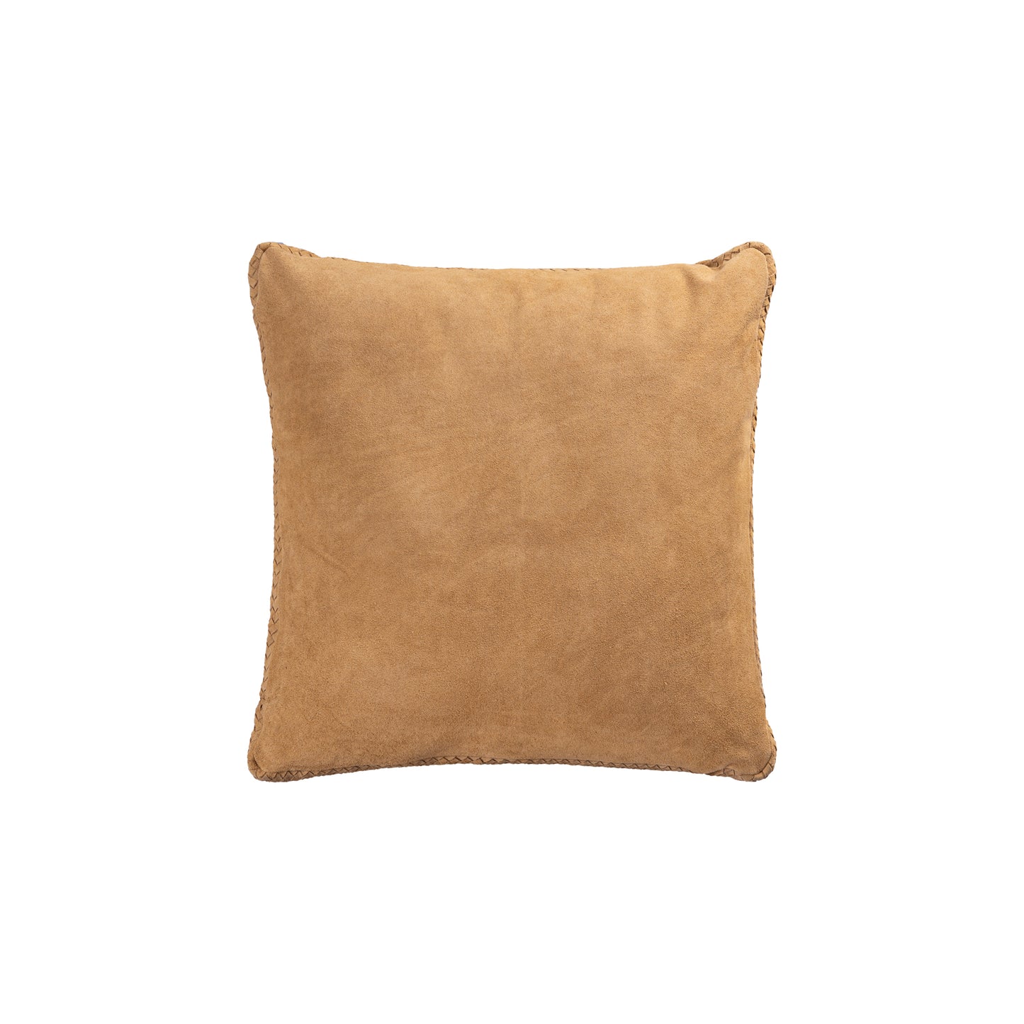 Suky Kamel Suède Leren Kussen Vierkant L - Set van 2 - 2 Sets 60x60x8 cm