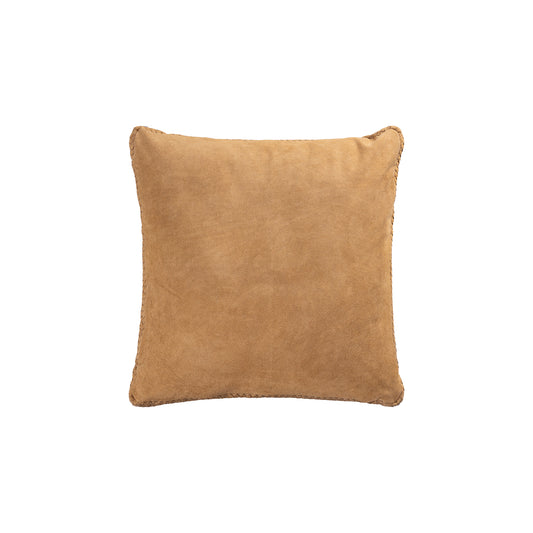 Suky Kamel Suède Leren Kussen Vierkant L - Set van 2 - 2 Sets 60x60x8 cm