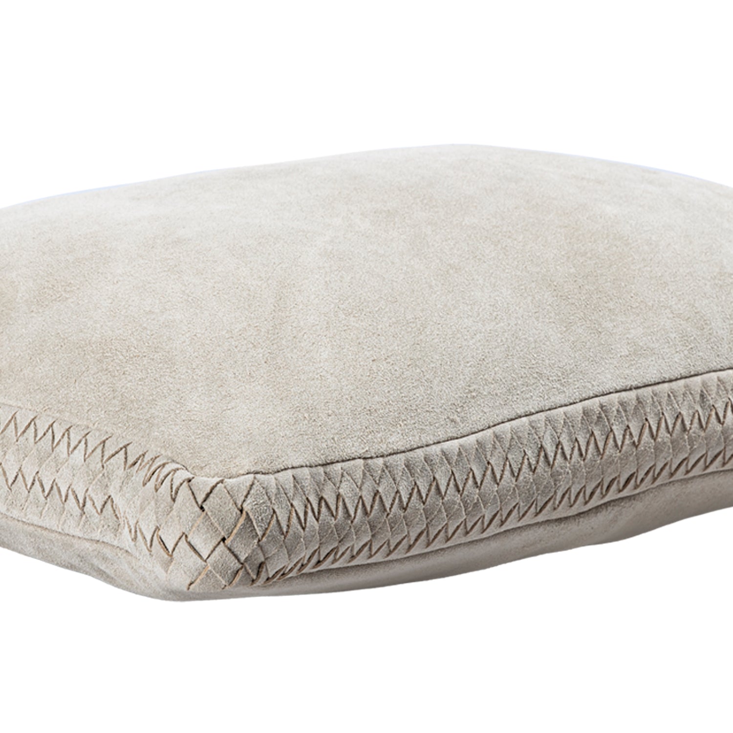 Suky Taupe Suède Leren Kussen Rechthoek Set van 2 - 2 Sets 40x60x8 cm