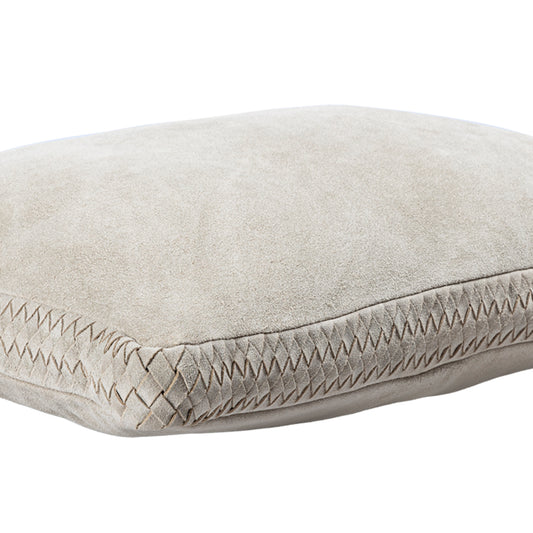 Suky Taupe Suède Leren Kussen Rechthoek Set van 2 - 2 Sets 40x60x8 cm