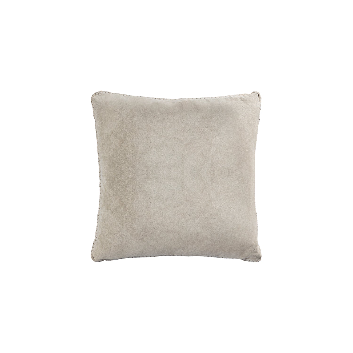 Suky Taupe Suède Leren Kussen Vierkant Set van 2 - 2 Sets 60x60x8 cm