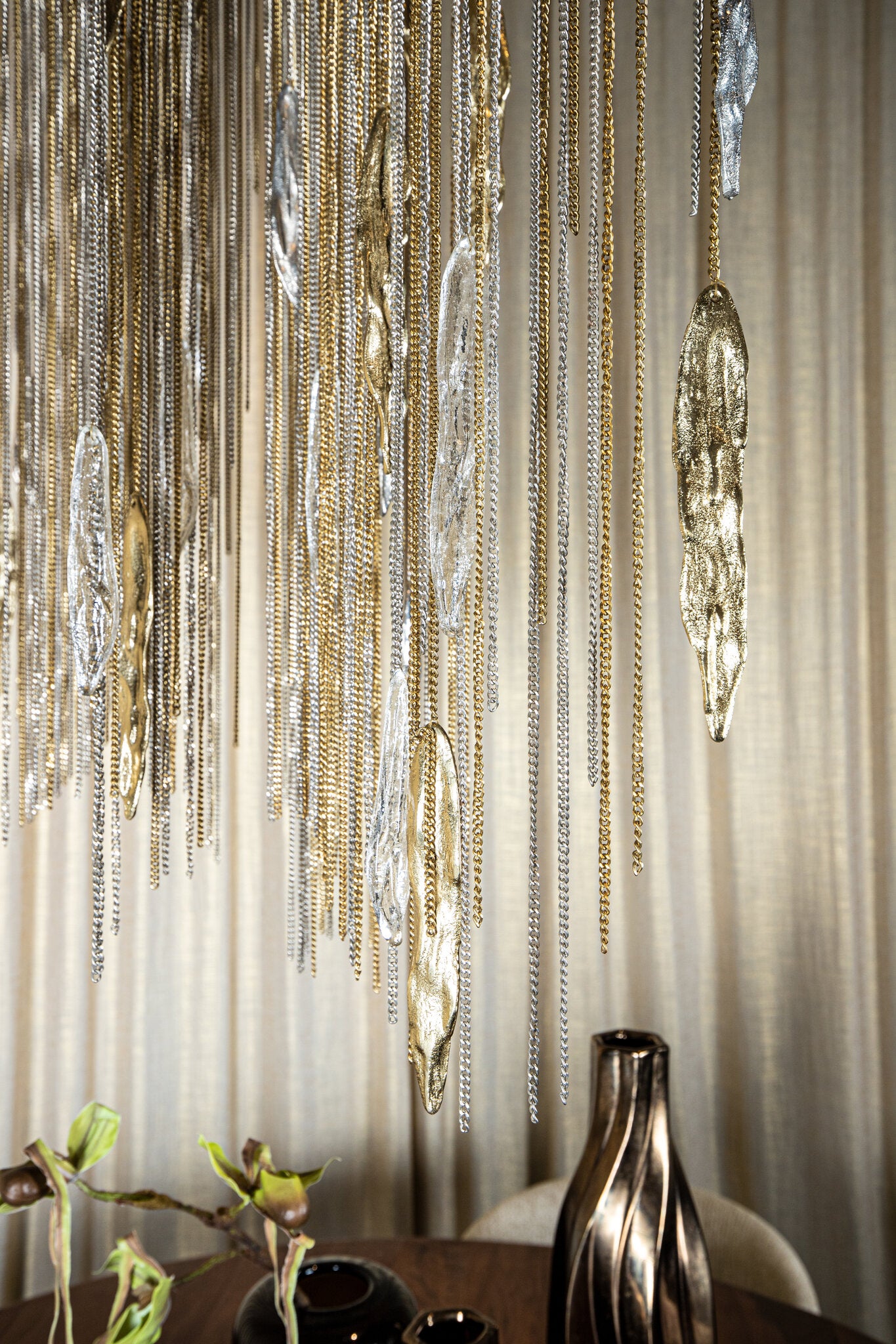Wilco Brass Gegoten Aluminium Hanglamp Kettingen Breed 185x108x44 cm
