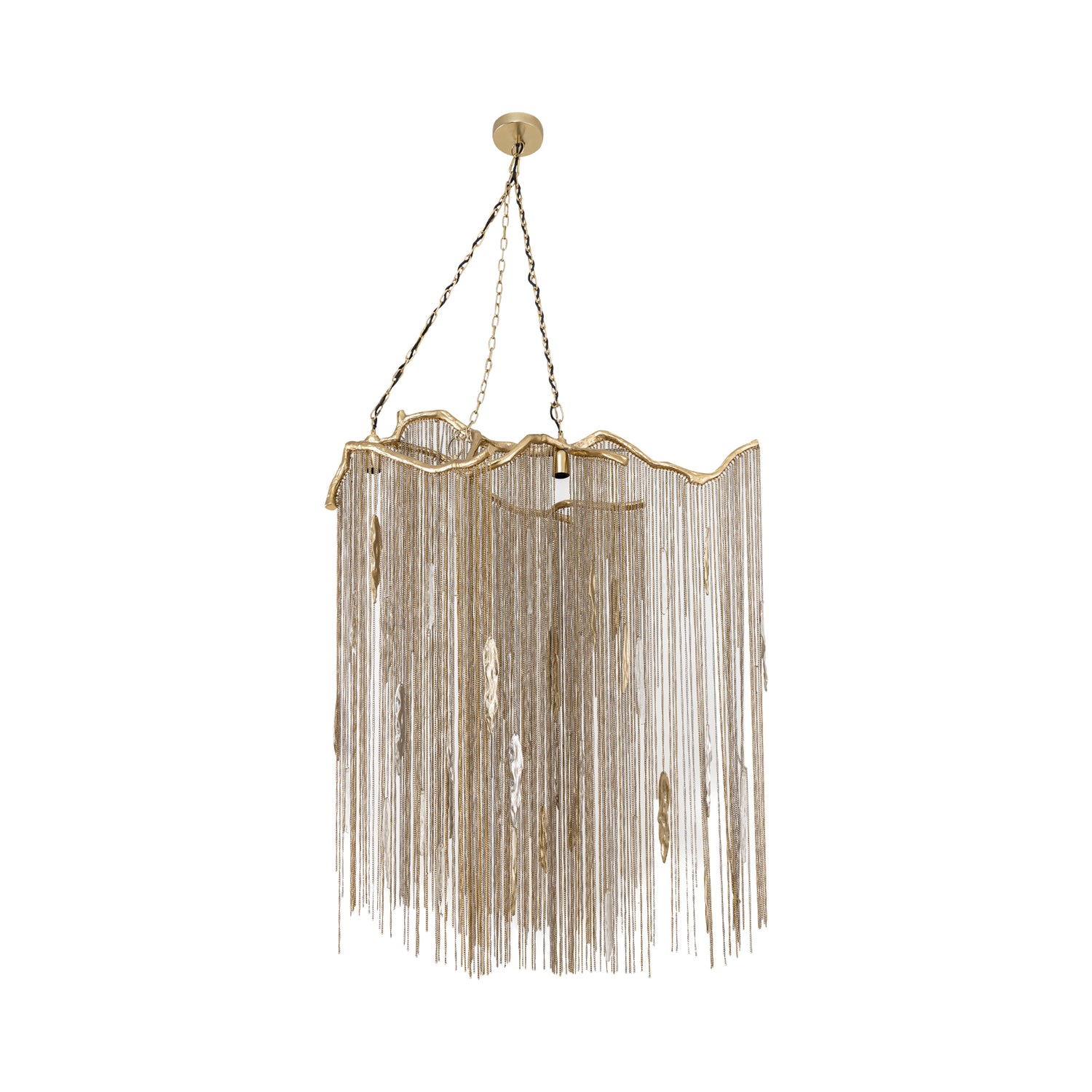 Wilco Brass Gegoten Aluminium Hanglamp Kettingen Breed 185x108x44 cm