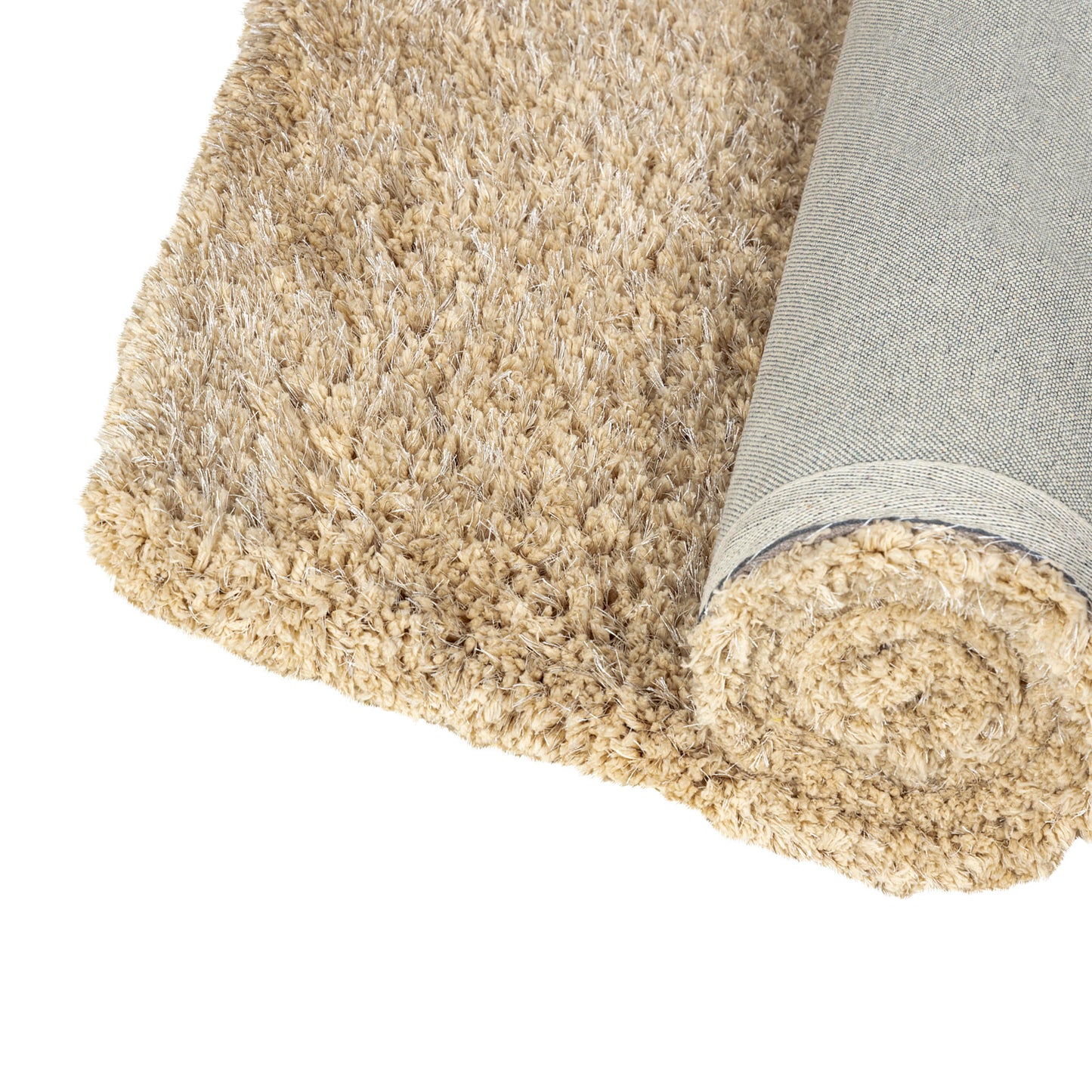 Jups Beige Fabric Handwoven Carpet L