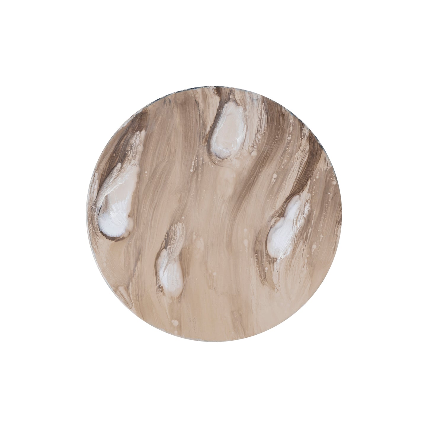 Maran Cream Shiny Iron Sidetable Round S