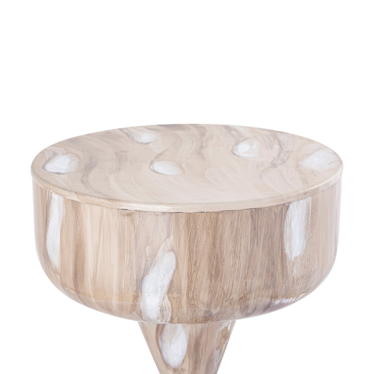 Maran Cream Shiny Ironsidetable Round L