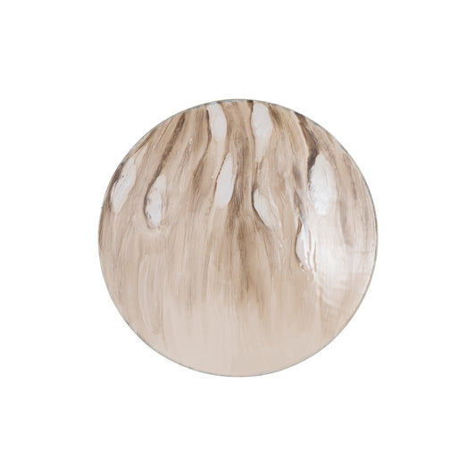Maran Beige Shiny Iron Wall Panel Round S