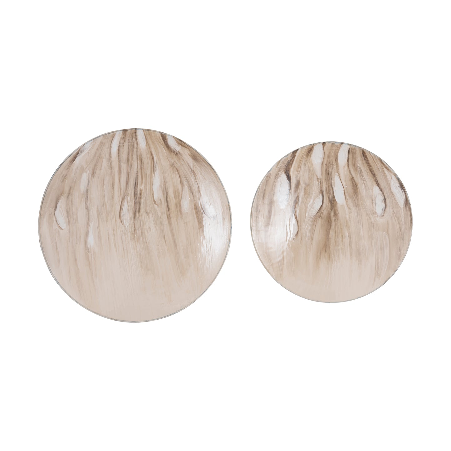 Maran Beige Shiny Iron Wall Panel Round S
