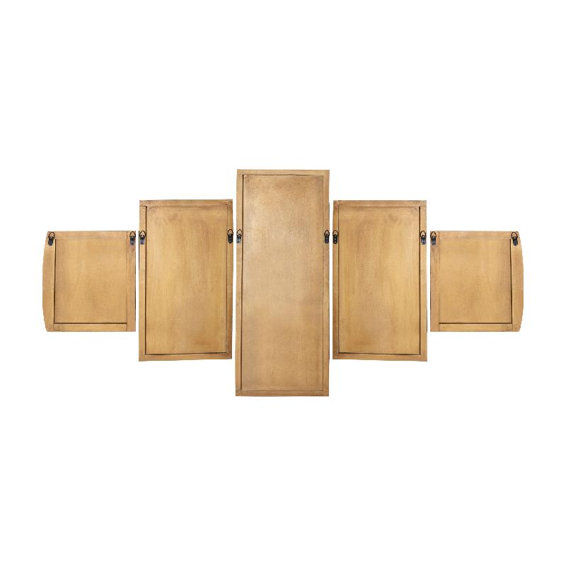 Sharlene Gold Wandpaneel Antiek Gesneden MDF Set van 5 Stuks 90x180x1.5 cm