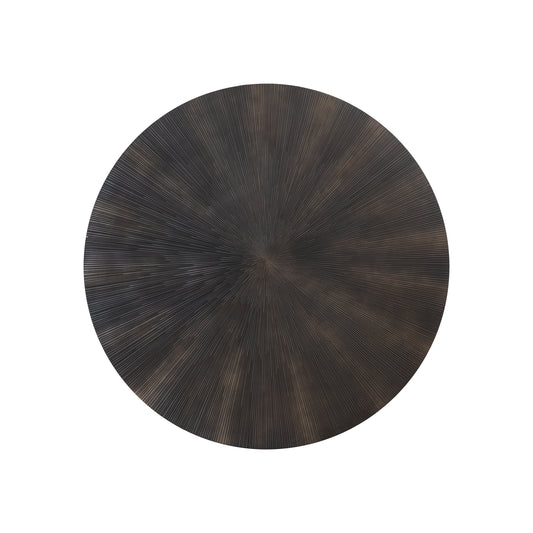 Zapp Zwart MDF Wandpaneel Gesneden Goud Rond 180x180x3 cm