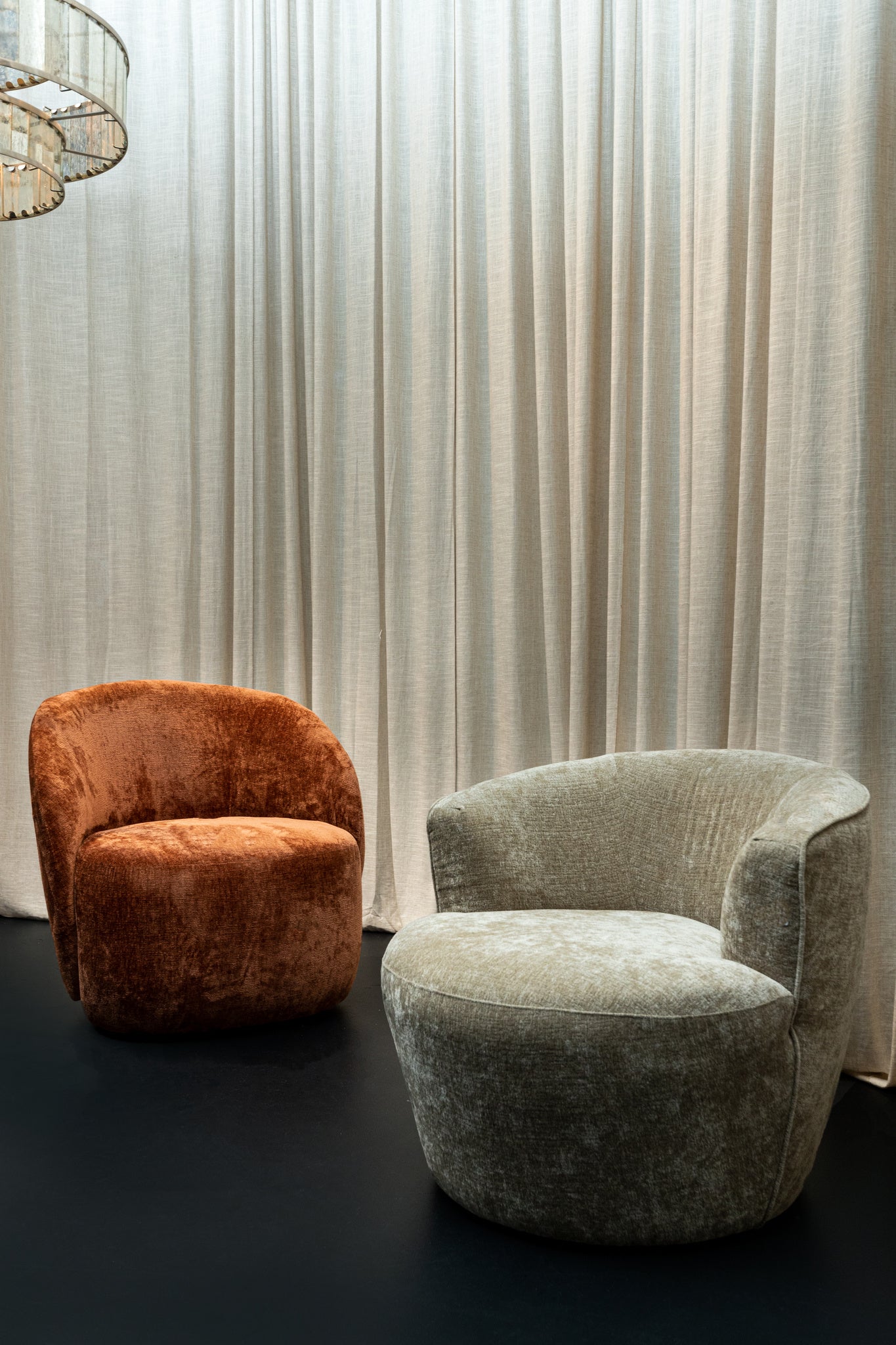 Grasa Anthracite Fiore Fabric Fauteuil