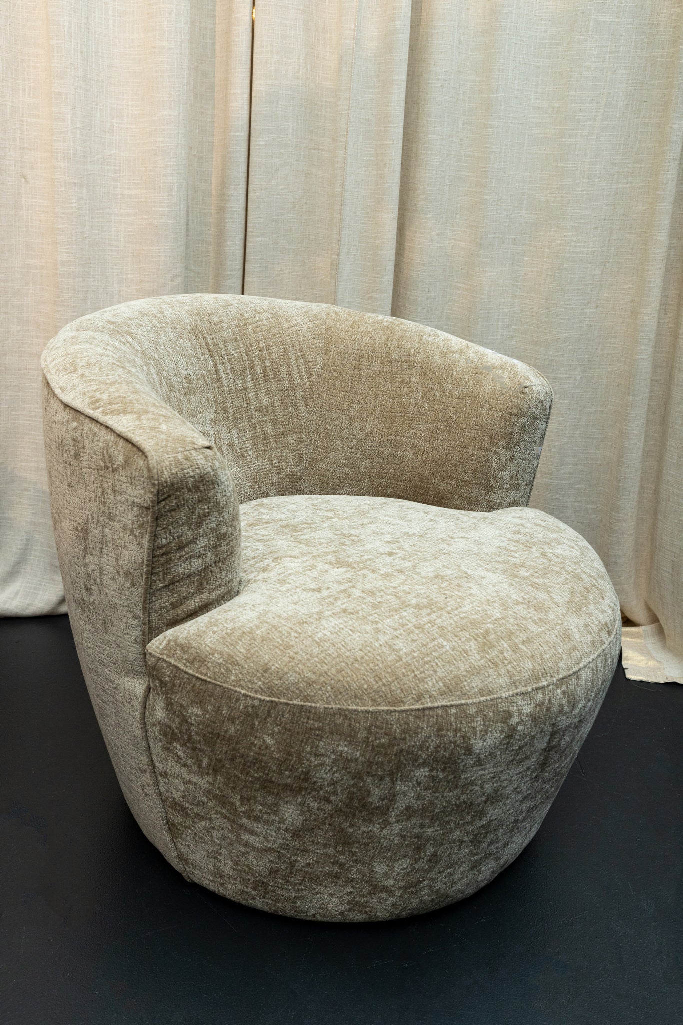 Grasa Anthracite Fiore Fabric Fauteuil