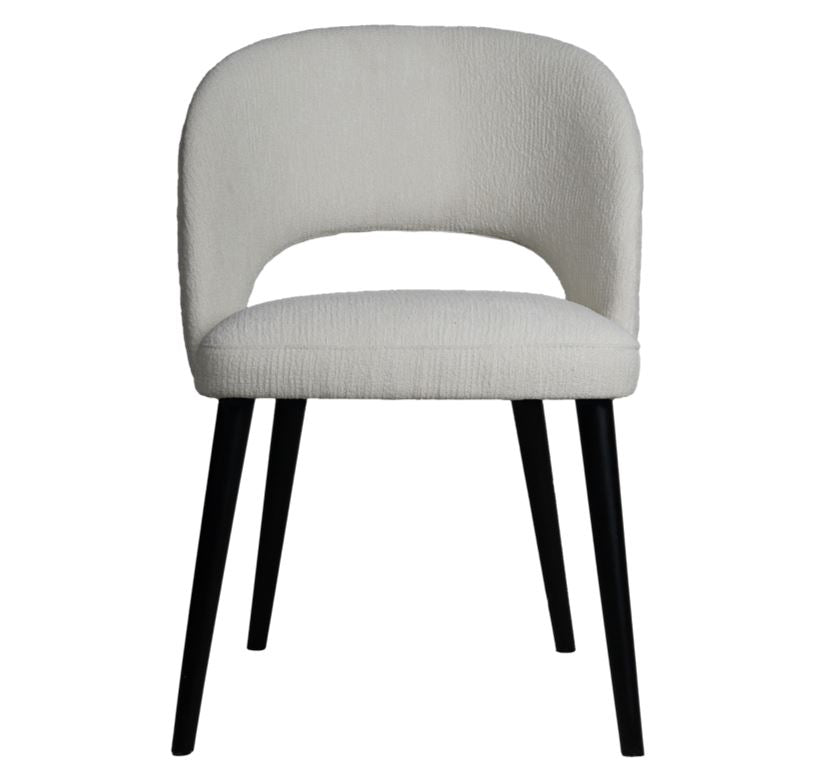 Abierto White Nanci Fabric Dining Chair