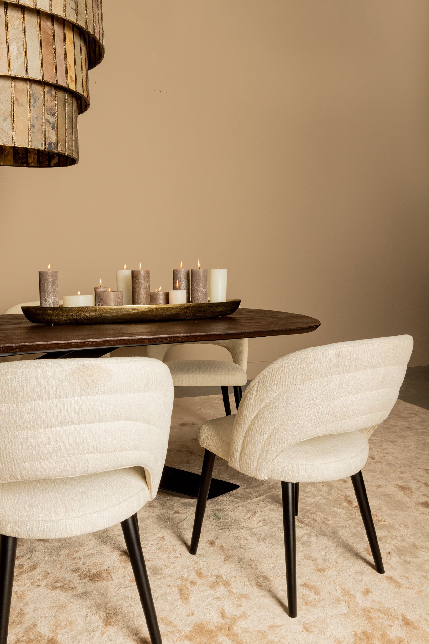 Abierto White Nanci Fabric Dining Chair