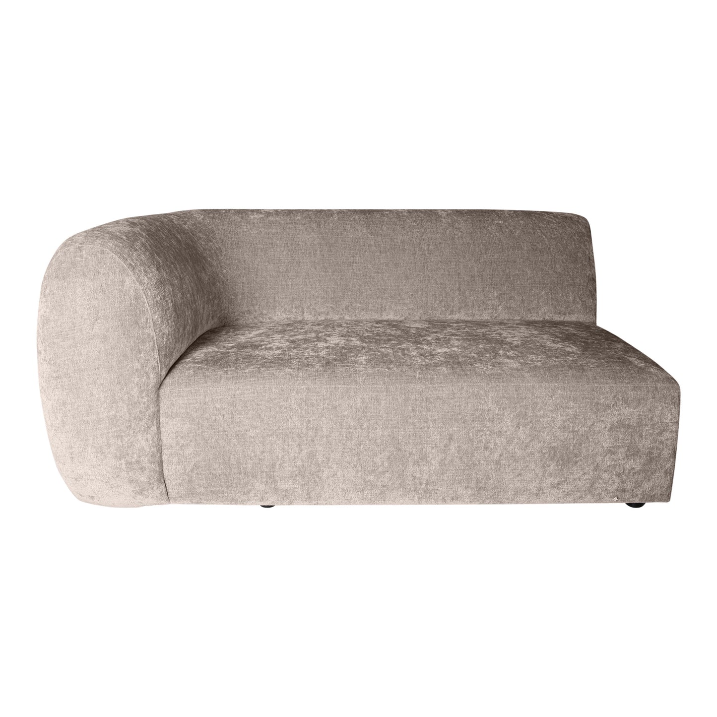 Lujo Sofa White Fiore Fabric 2 Seater Arm Left