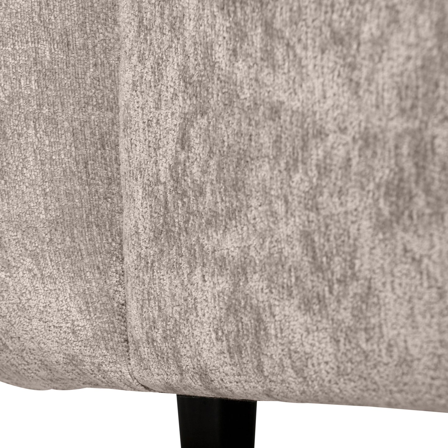 Lujo Sofa White Fiore Fabric 2 Seater Arm Left