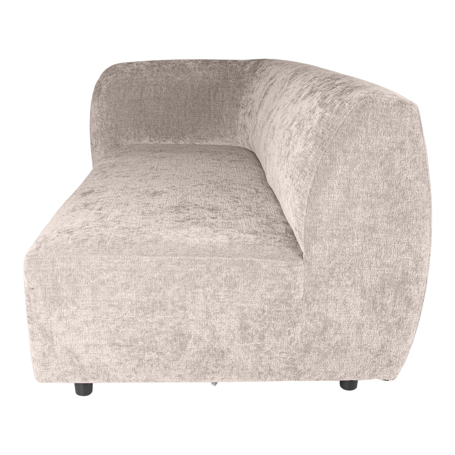 Lujo Sofa White Fiore Fabric 2 Seater Arm Left