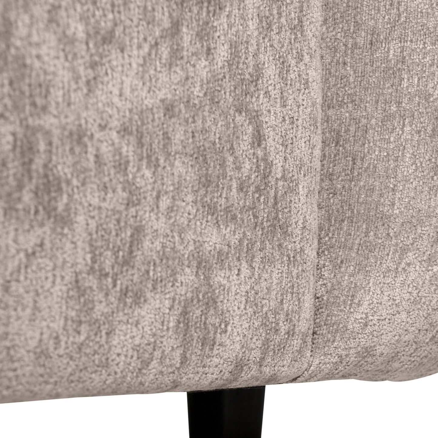 Lujo Sofa White Fiore Fabric 2 Seater Arm Right