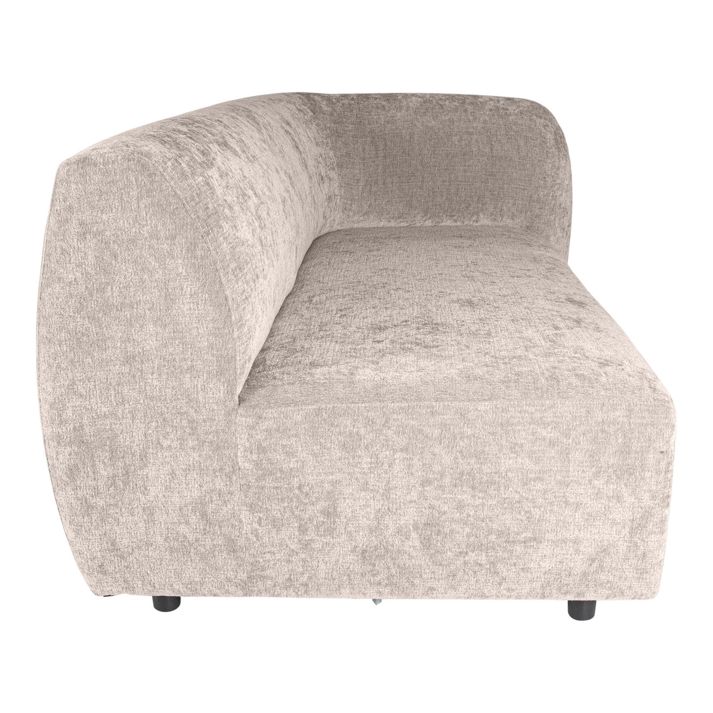 Lujo Sofa White Fiore Fabric 2 Seater Arm Right