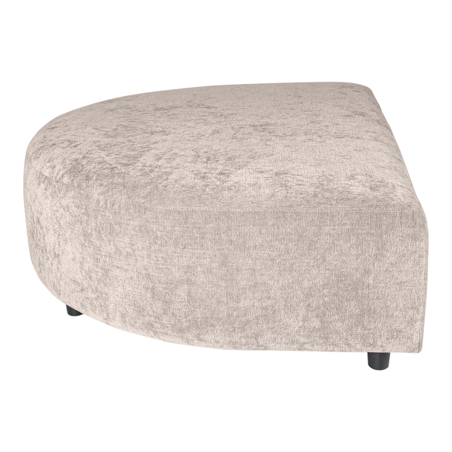 Lujo Sofa White Fiore Fabric Longchair Pouf