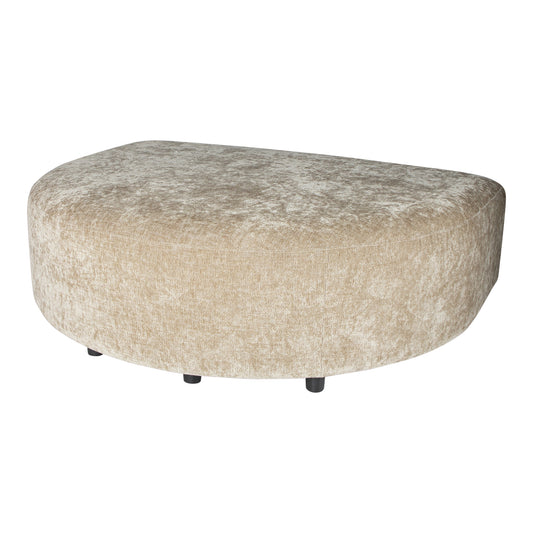 Lujo Cream Sofa Fiore Stof Longchair Pouf 42x142x107 cm