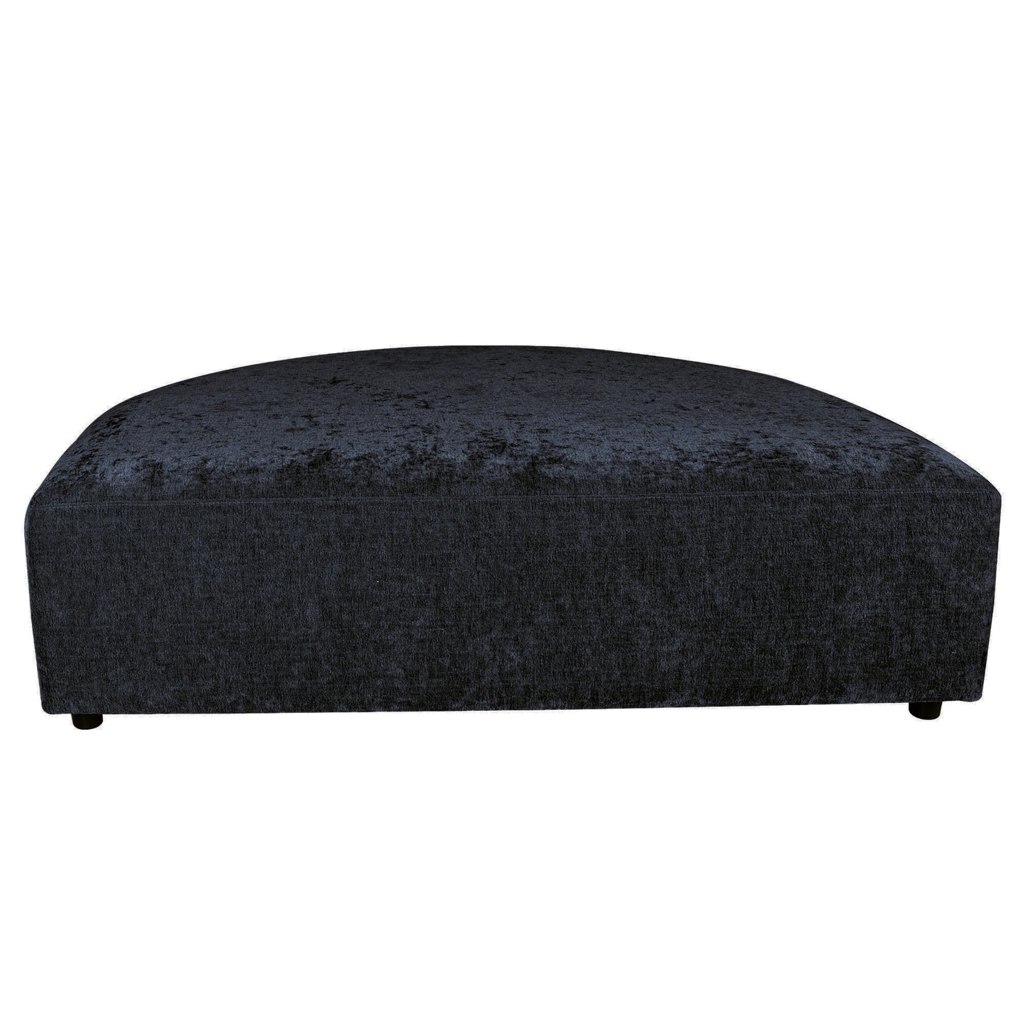 Lujo Sofa Anthracite Fiore Fabric Longchair Pouf