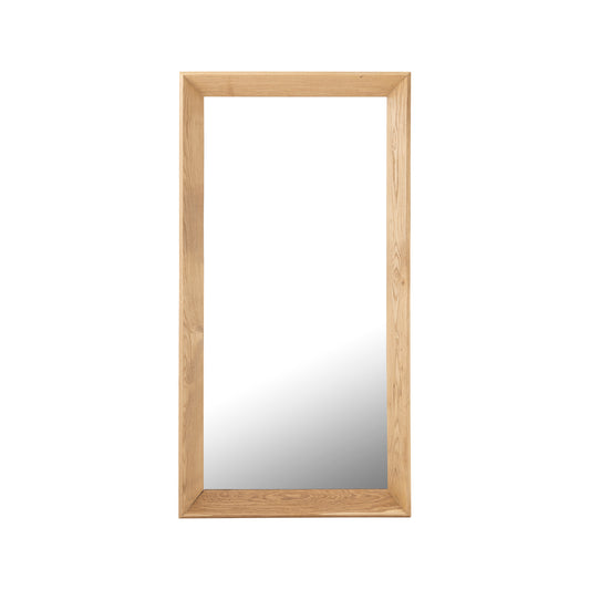Chevar Natural Oak Wood Mirror Rectangle L
