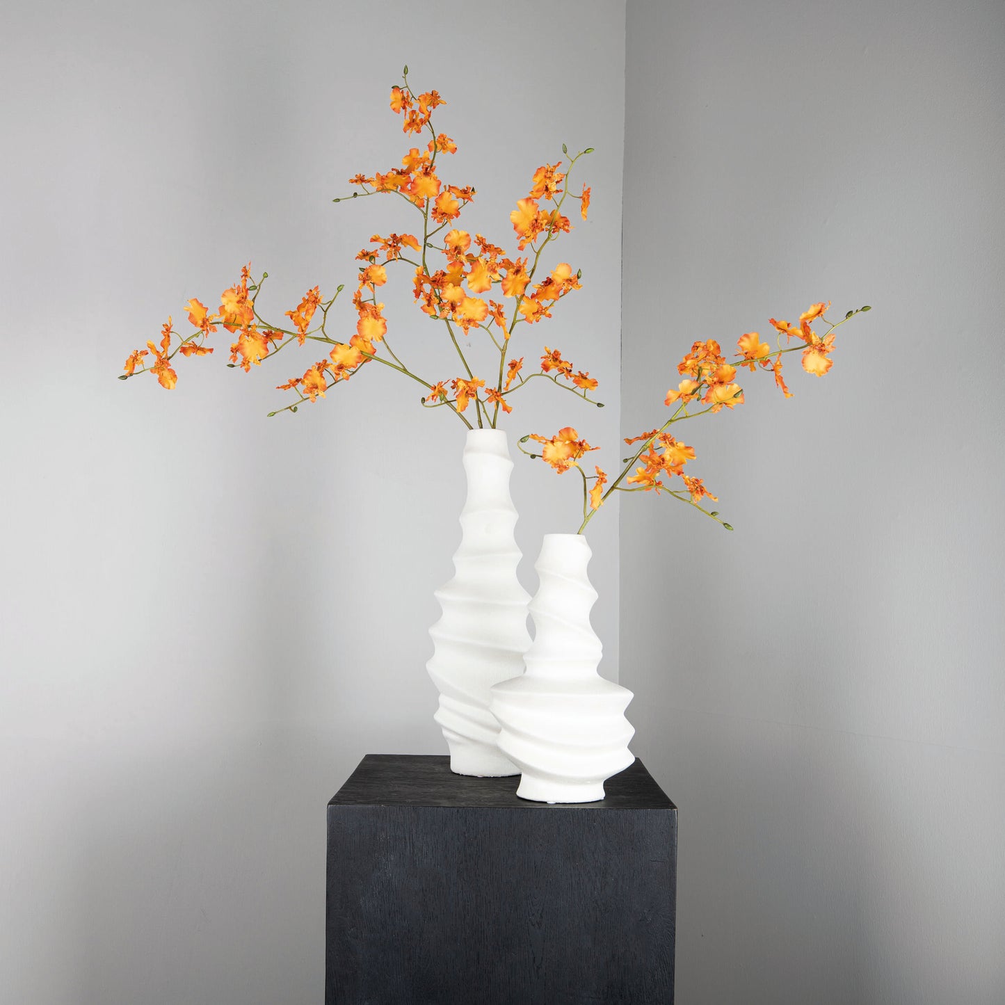 Orchid Flower Oranje Dansende Orchidee Spray - Set van 12 93x45x20 cm