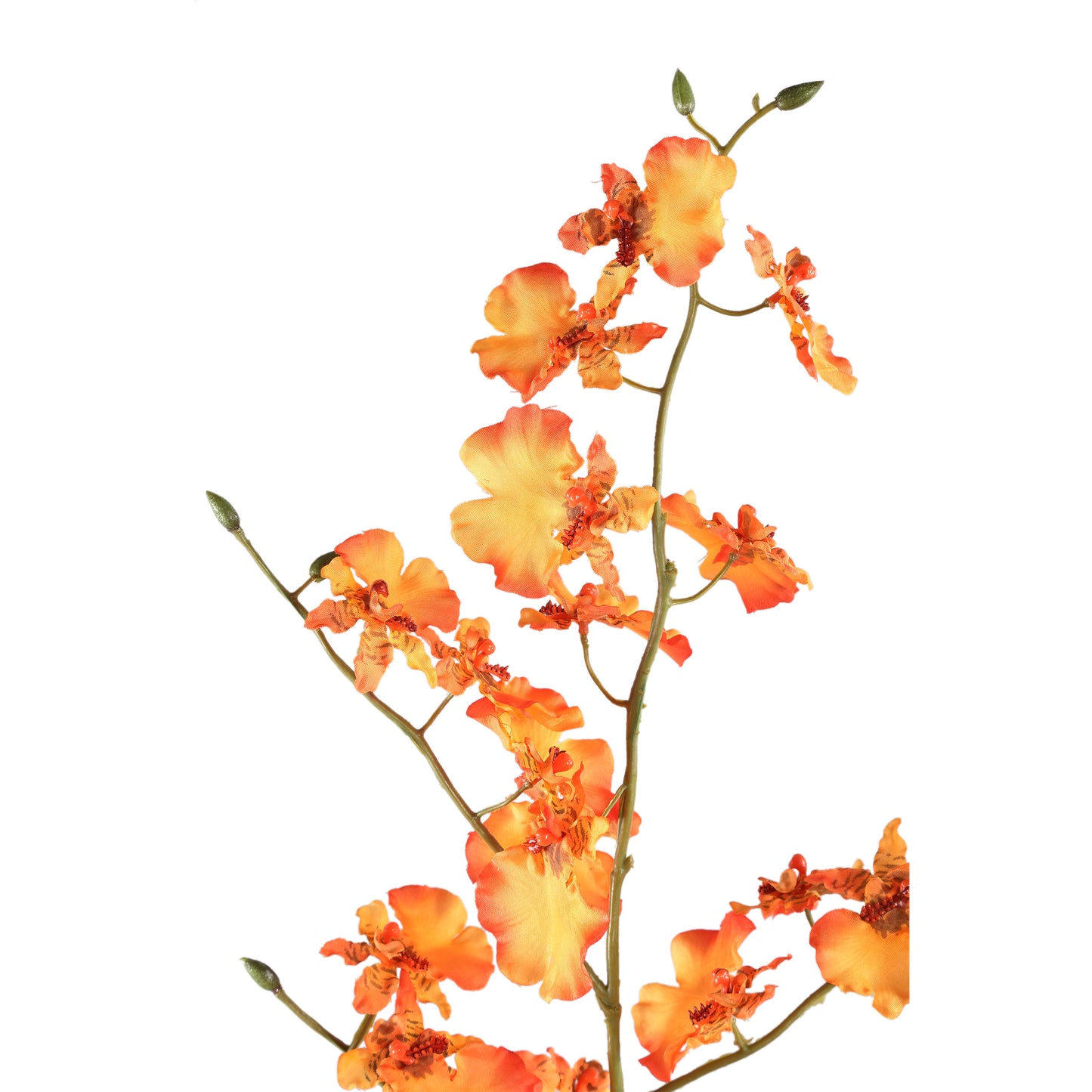 Orchid Flower Oranje Dansende Orchidee Spray - Set van 12 93x45x20 cm