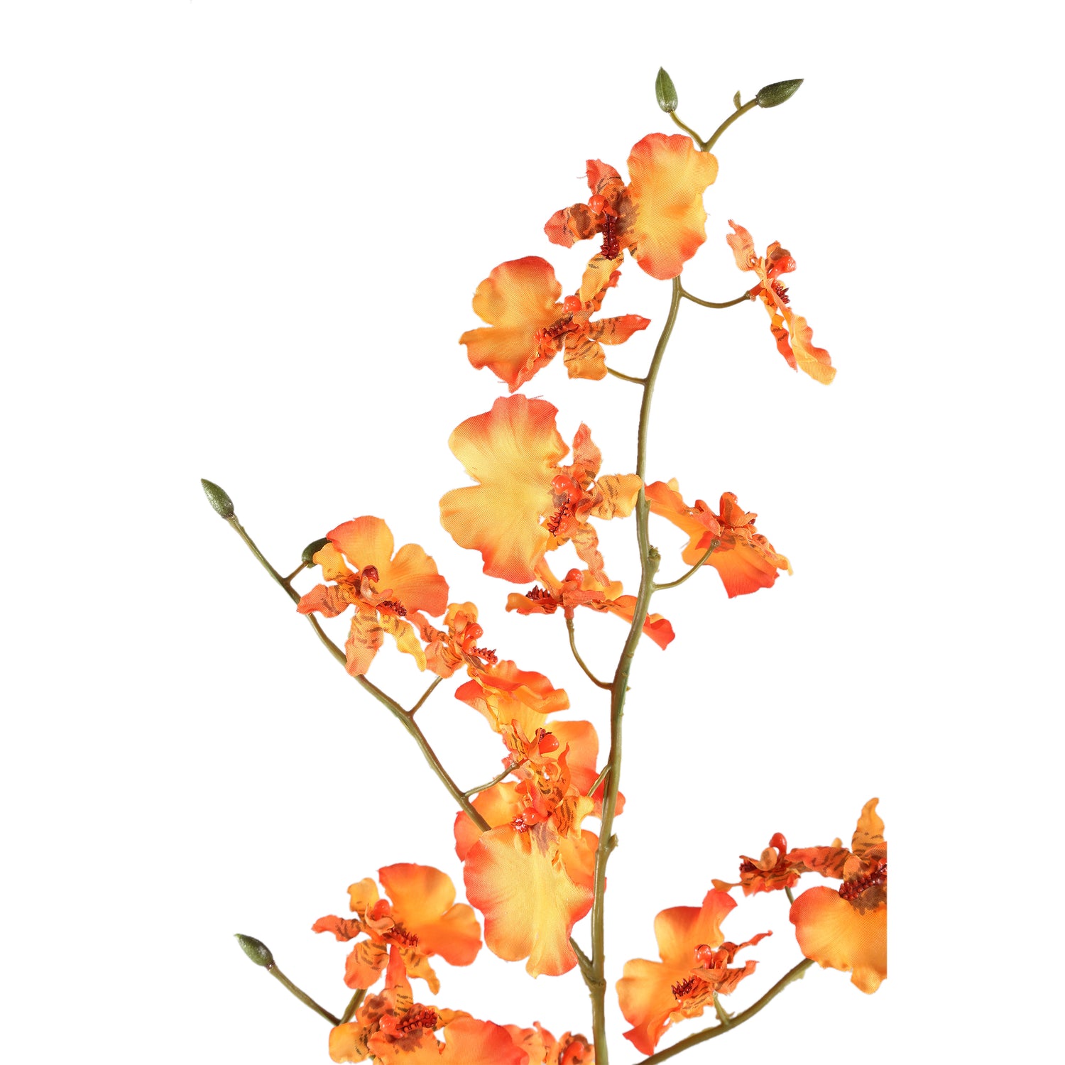 Orchid Flower Oranje Dansende Orchidee Spray - Set van 12 93x45x20 cm