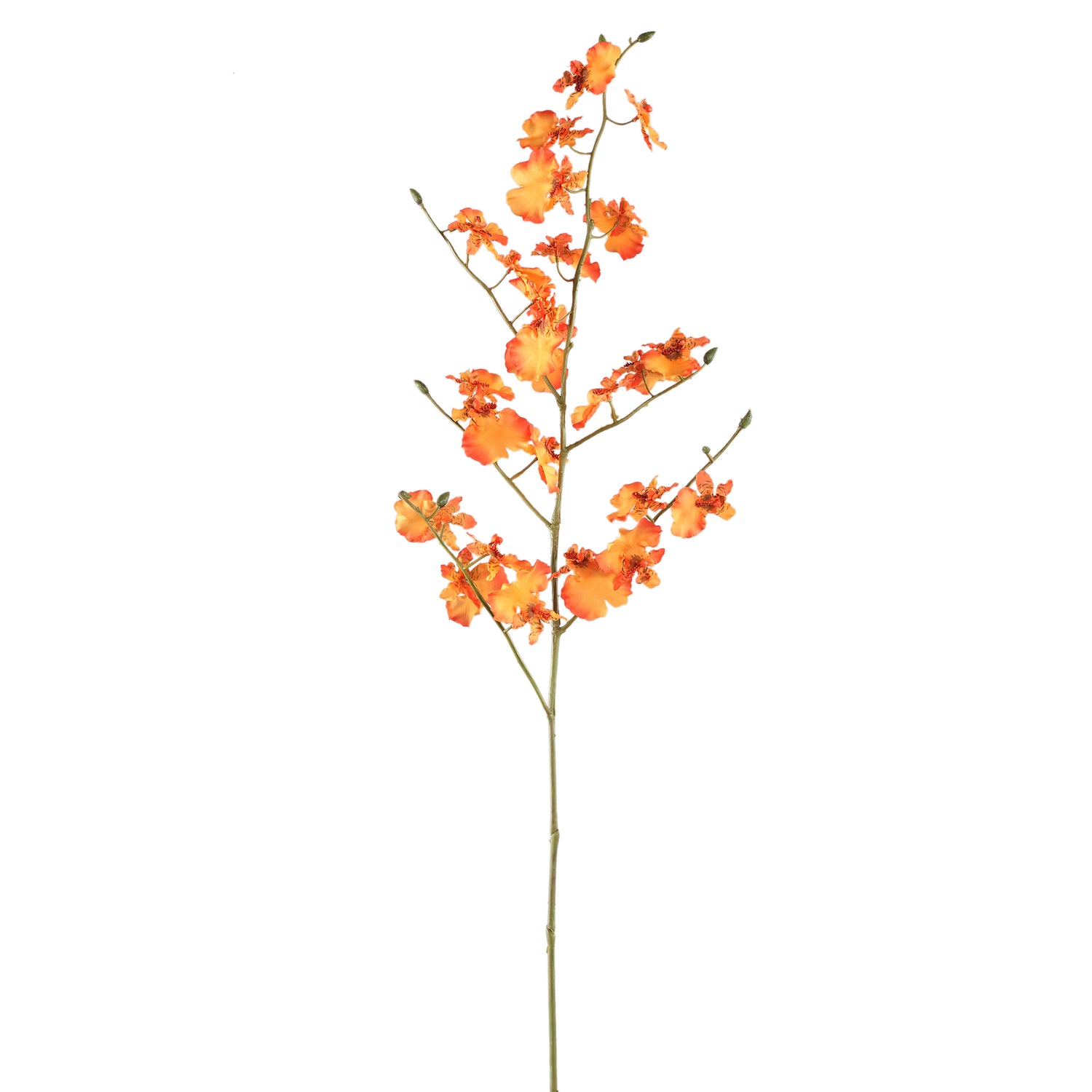 Orchid Flower Oranje Dansende Orchidee Spray - Set van 12 93x45x20 cm
