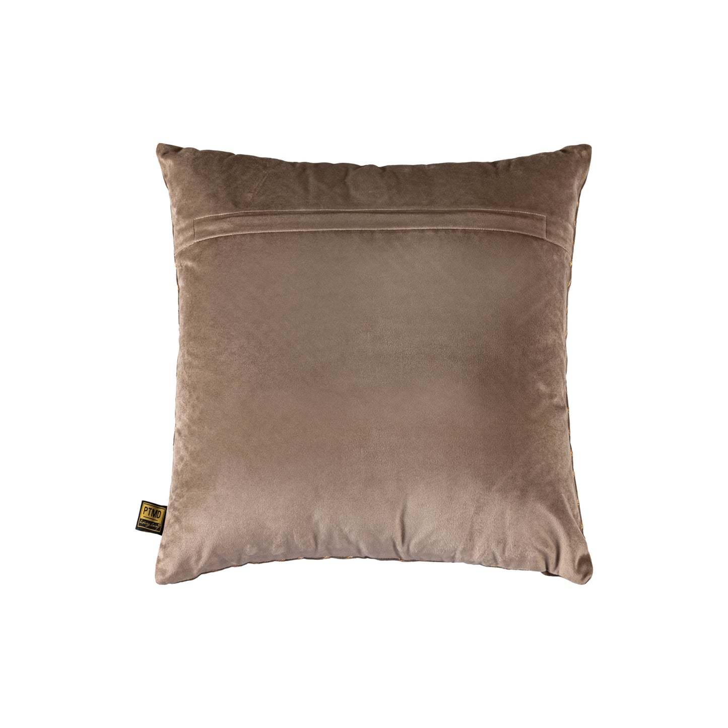 Cerine Brown Fluwelen Kussen Geborduurde Vierkant Set van 2 45x45x3 cm
