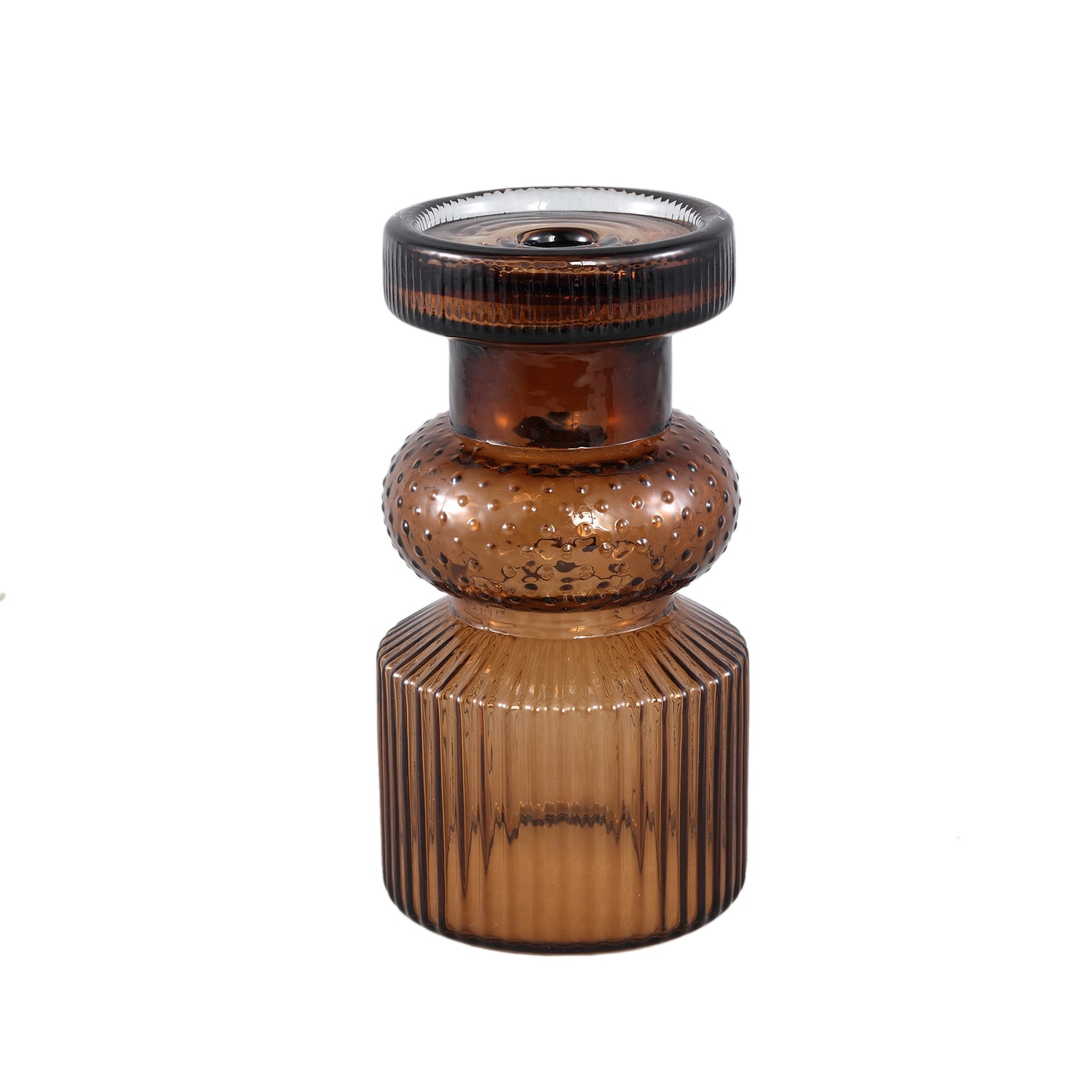 Fadri Bronzen Glazen Kandelaar Set van 2 Stuks S - 2 Sets 22x12x12 cm