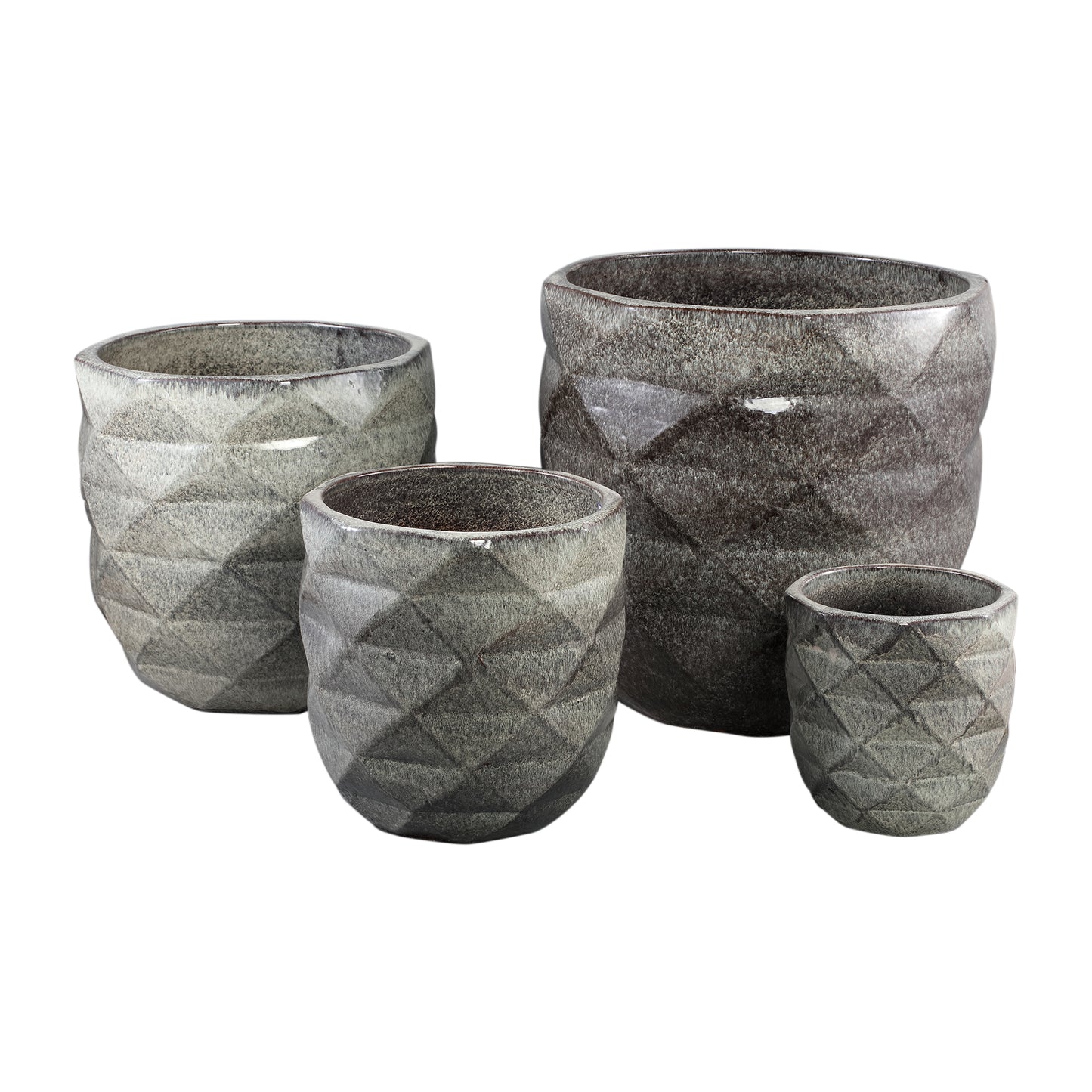 Lotte Liver Glazed Ceramic Pot Diamond Struct SV4
