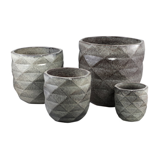 Lotte Liver Glazed Ceramic Pot Diamond Struct SV4