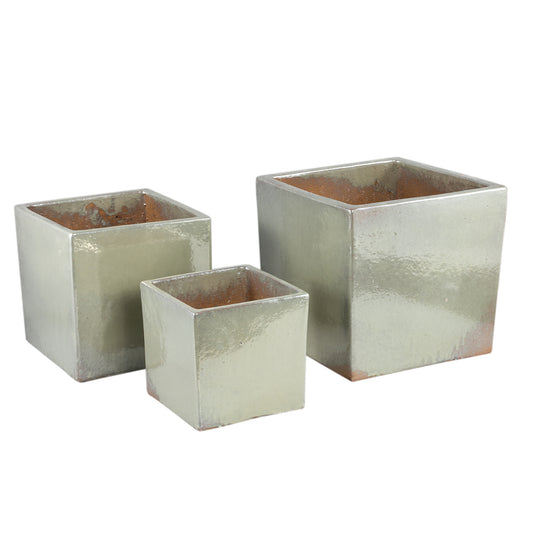 Raymon Pearl Keramische Pot Vierkant 35x37x37 cm