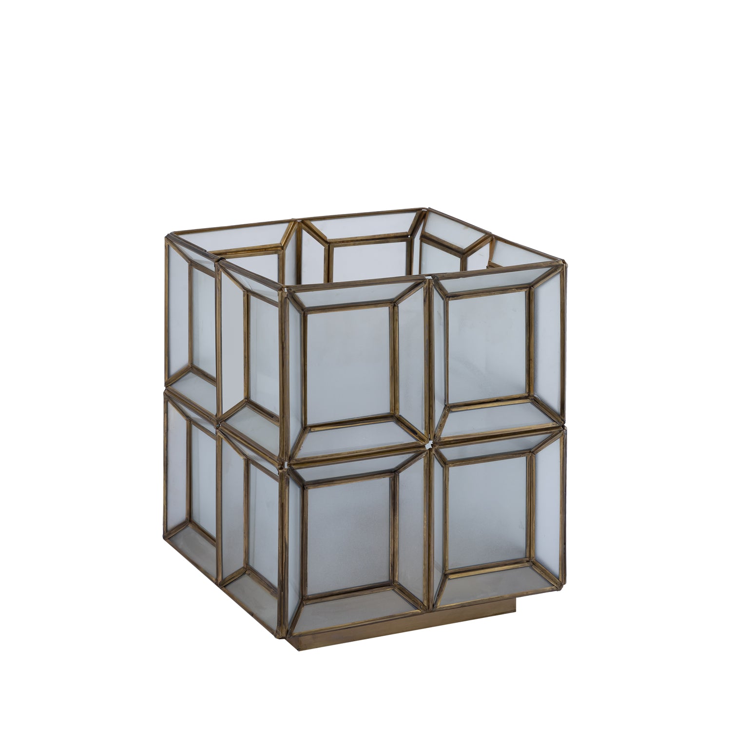 Layra Witte Melkglas Tafellamp Antiek Laag 30x24x24 cm
