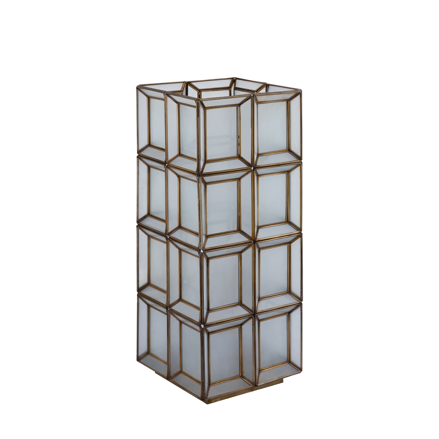 Layra Witte Melkglas Tafellamp Antiek Hoog 63x24x24 cm