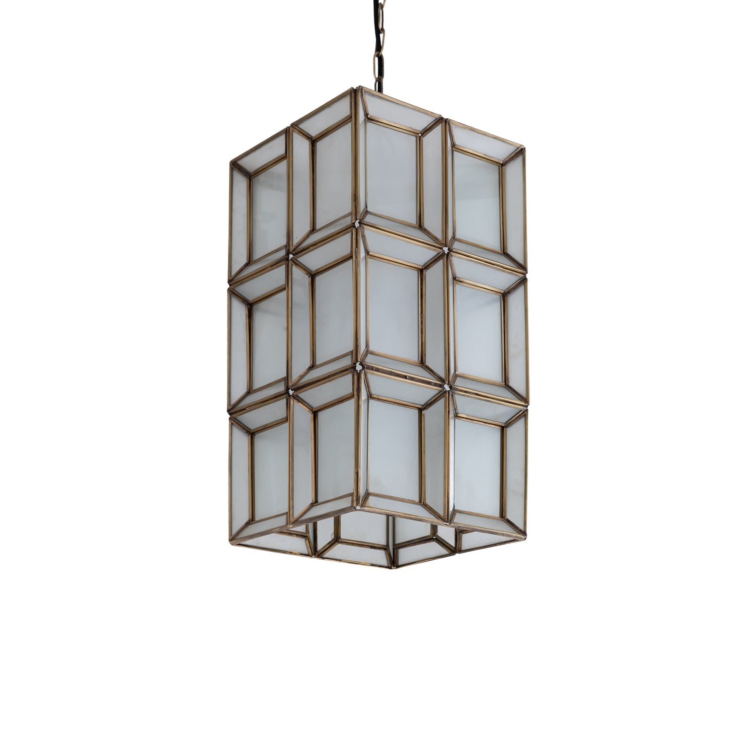 Layra Witte Melkglazen Hanglamp Antiek 45x24x24 cm