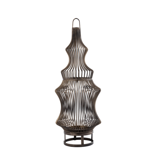 Tobin Brass Iron Round Wired Shaped Lantern