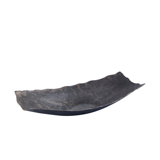 Semin Silver Alu Rectangle Rustic Bowl Wavy Edge S