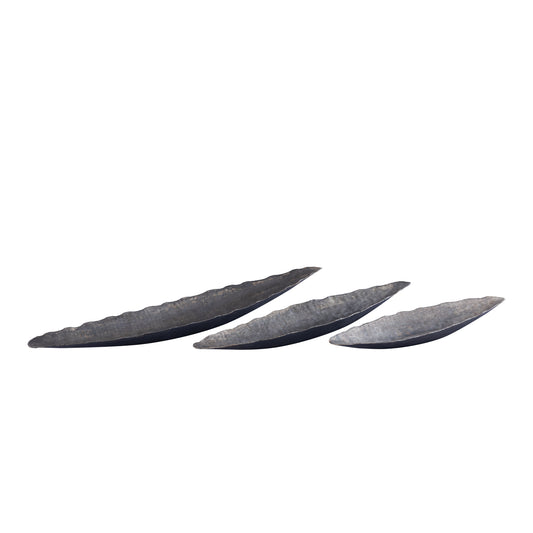 Semin Silver Alu Oval Rustic Bowl Wavy Edge S