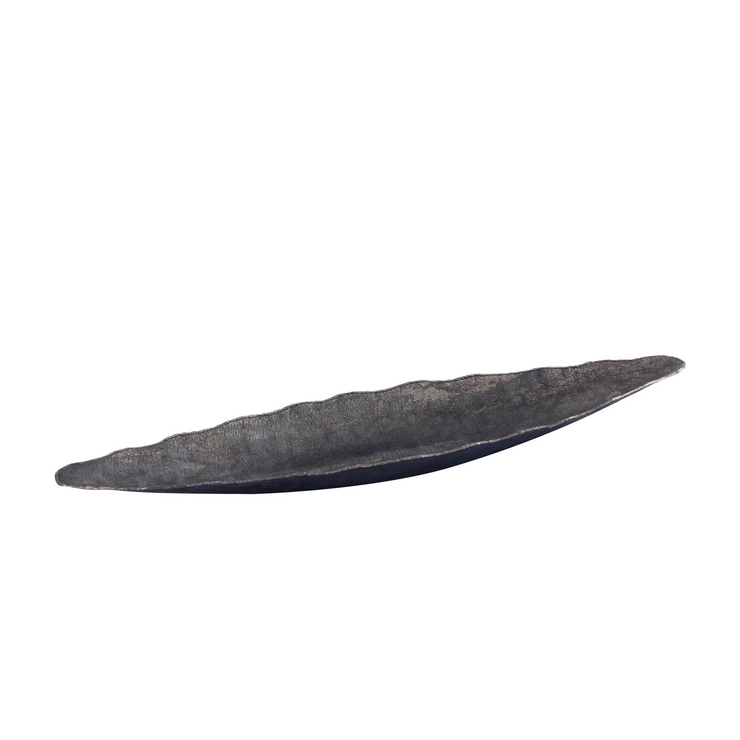 Semin Silver Alu Oval Rustic Bowl Wavy Edge M