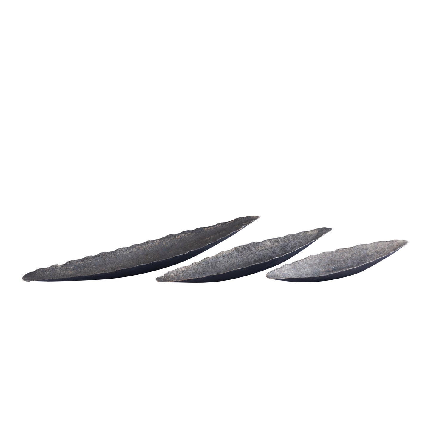 Semin Silver Alu Oval Rustic Bowl Wavy Edge M