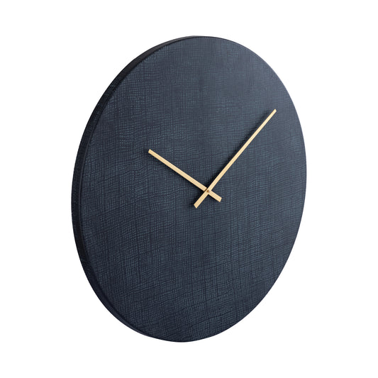 Emmett Black Iron Round Clock Square Texture L