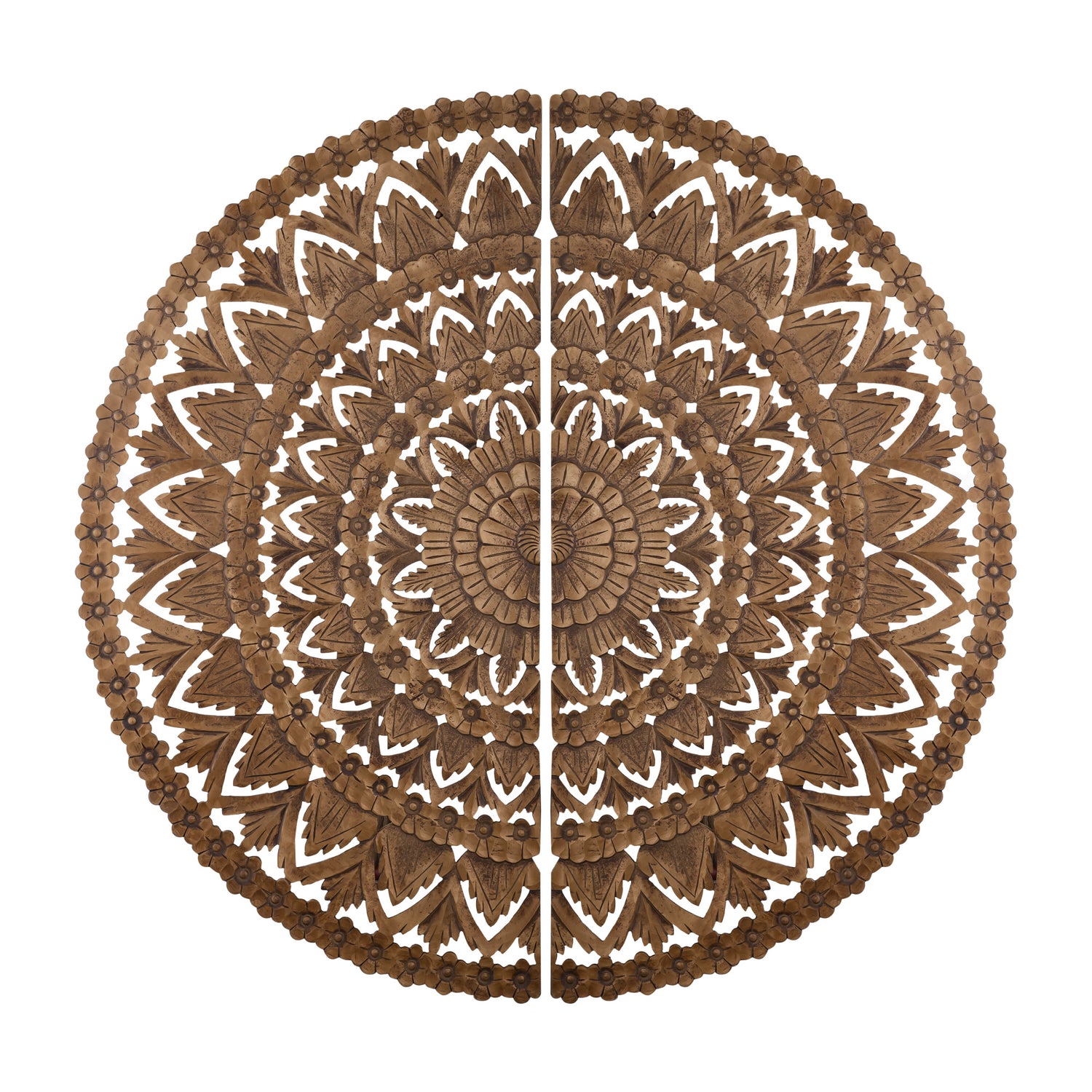 Willian Bruin MDF Rond Wandpaneel Set van 2 180x180x1.5 cm