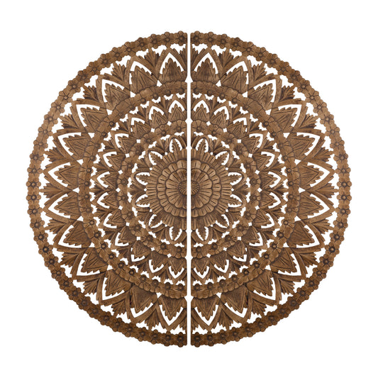 Willian Bruin MDF Rond Wandpaneel Set van 2 180x180x1.5 cm