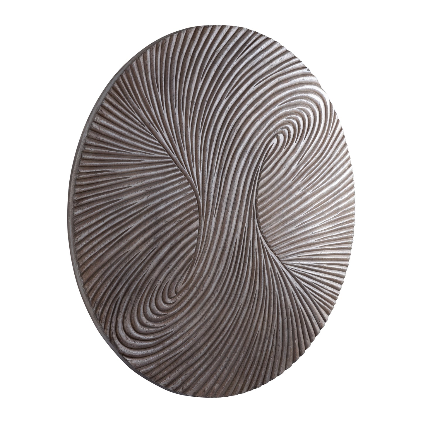 Wiktor Bruine MDF Rond Wandpaneel Swirl Gesneden M 120x120x2.5 cm