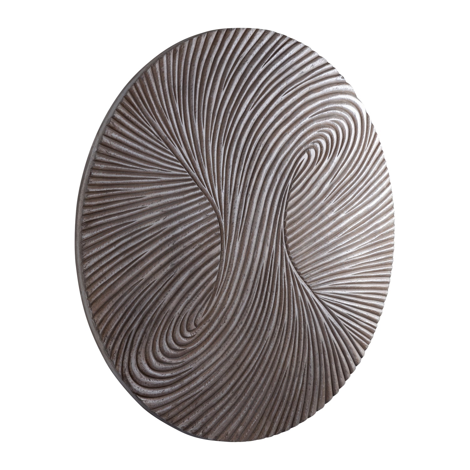 Wiktor Bruine MDF Rond Wandpaneel Swirl Gesneden M 120x120x2.5 cm
